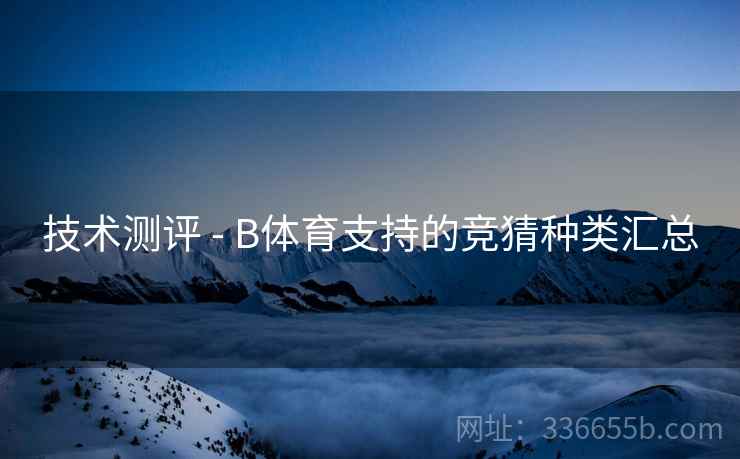 技术测评 - B体育支持的竞猜种类汇总